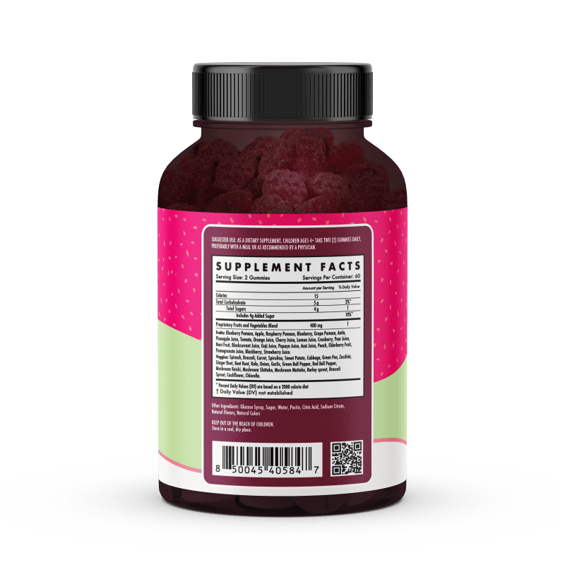 The wellness Company Fruit and Veg 120 count BACK